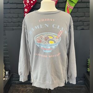 Goodie two sleeves friday ramen club‎ crewneck size large